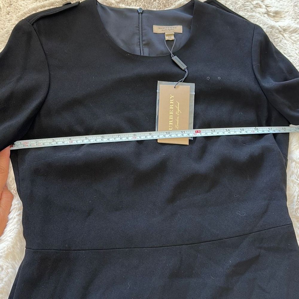 Burberry Scoop Neck A Line Dress Black Size 10 US - Picture 2 of 11